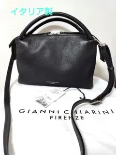 ジャンニキャリーニGIANNI CHIARIN Iショルダー 斜め掛けバッグ 黒のサムネイル