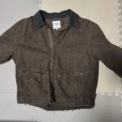ZARA ヒョウ柄　ジャケット　ブラウン　メンズ