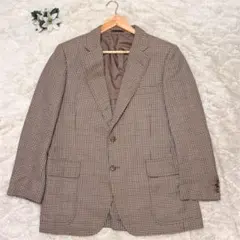 BURBERRY バーバリー　アルパカ　ウール　千鳥柄　シングルジャケット