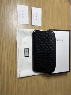 GUCCI ブラック GGパターン 長財布