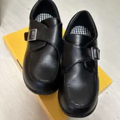 ムーンスター　黒マジックテープ フォーマルシューズ　21.0EE
