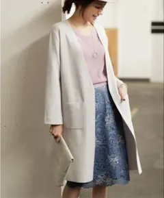 JUSGLITTY ジャスグリッティー　ロングカーディガン　ホワイト　M