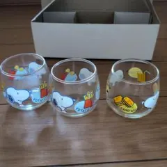 スヌーピー イラスト グラス 3個セット