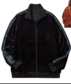 ワークマン ベロア トラックジャケット ブラックL
