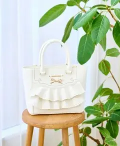 【限定値下げ】Samantha Vega　フリルリボンハンドバッグ（小）白