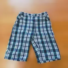 【チェック柄ハーフパンツ】 130cm