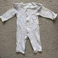 アプレレクール 花柄ロンパース フリル付き