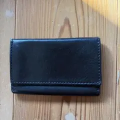 ブラックレザー 名刺入れ 二つ折り