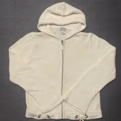 ニットフード付きジップパーカー