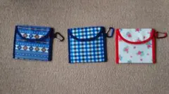 全て新品未使用/カラナビ付き/保冷ポーチ/ただし古い/小さ目/花柄/チェック柄
