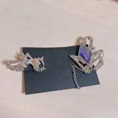 e.m. クロスモチーフ×ジルコニア アシンメトリーピアス 両耳用