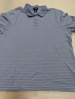 Calvin Klein ポロシャツ ボーダー柄 ブルー　サイズLのサムネイル