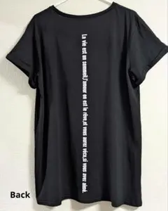 BELLUNA　バックロゴプリントＴシャツ（3L）ブラックのサムネイル