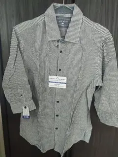 長袖シャツ　Lサイズ　CAFE SOHO ストライプ　七分袖