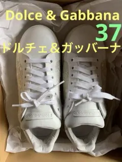 【Dolce & Gabbana 】素敵なレース＆レザースニーカー ホワイトのサムネイル