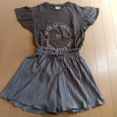 女の子　半袖　Tシャツ　＆　キュロット　上下セット　150cm