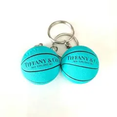 【即購入可】ティファニーブルーバスケットボールキーホルダー【2個セット】