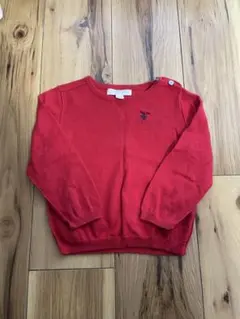 k*n様 BURBERRY 赤 ボタン付きセーター