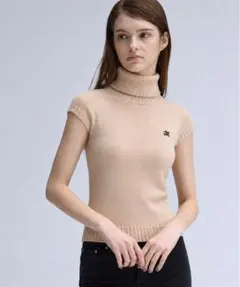 BURBERRY BLUE LABEL 半袖 タートルネックニット38 M相当