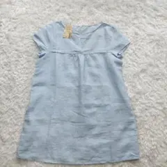 未使用　無印　フレンチリネン　麻　チュニック　トップス　プルオーバー　L