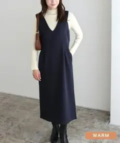 ペアスキンベロアジャンパースカート★ネイビー