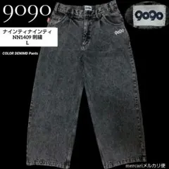 9090 ナインティナインティ 刺繍 Denim Pants ワイド ジーンズ