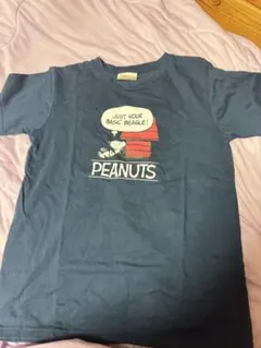 PEANUTS スヌーピー 半袖Tシャツ ネイビー M