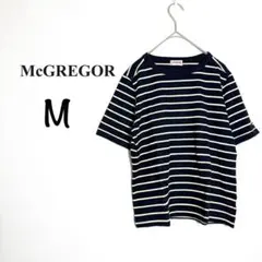 McGREGOR マックレガー ボーダー Tシャツ 半袖 ネイビー×ベージュ Mのサムネイル