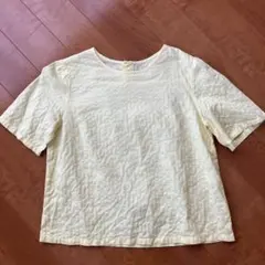 ライトイエロー 半袖ブラウスのサムネイル