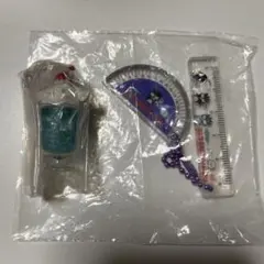 サンリオカフェミニチュアチャーム　シナモロール レトロミニ定規＆分度器　ばつ丸