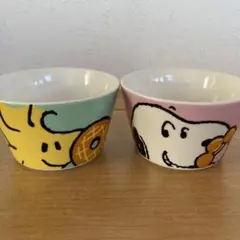 スヌーピー ウッドストック 陶器ボウルセット
