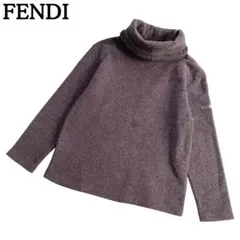 希少★FENDI 長袖ニット セーター ハイネック 焦げ茶色 ITA40 M相当のサムネイル