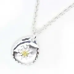 新品 ネイティブ平打ちシルバー925ネックレス　メタルイーグル鷲　067sin