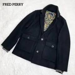 【美品】フレッドペリー　ドンキージャケット・コート・メルトン・裏地リバティ柄・L