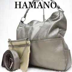 HAMANO ハマノ シボ革 トートバッグ 斜め掛け 2way 皇室御用達のサムネイル