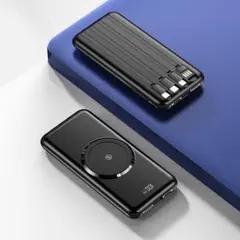 モバイルバッテリー ワイヤレス充電器 50000mAh急速充電 ブラックのサムネイル