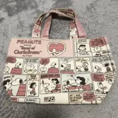 PEANUTS コミック柄 ミニトートバッグ