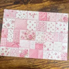 リボン ピンク ローズ ロマンティック コラージュノート ジャンク