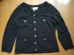 NEWYORKER カーディガン M 長袖　黒　綿混