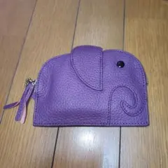 小銭入れ メンズ レディース コインケース キーホルダー 本革 紫 パープル