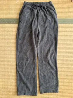 ストライプワイドパンツ グレー