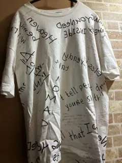 00s FUGA 総柄 英字プリント Tシャツ ホワイト