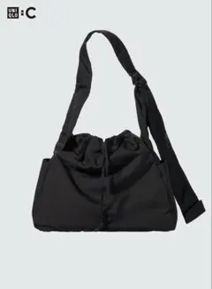ユニクロC ソフトパフィーショルダーバッグ ブラック 新品未使用