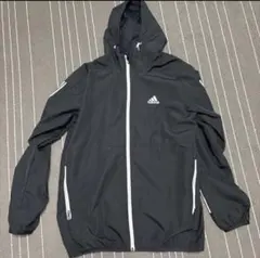 adidas ブラック ジップパーカー セットアップ 上下　セット　L