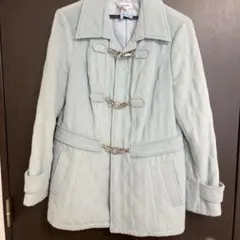 美品 クリーニング済みensuite 水色 ダッフルコート サイズ4