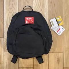 新品 未使用　SNOOPY スヌーピー キッズ リュック ブラック