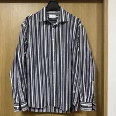 COLONY CLOTHING 長袖ストライプシャツ ブルーグレー