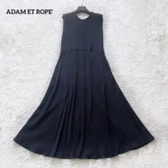 アダムエロペ　カットフォルムロードレス　ワンピース　リブジャージー　ロング丈　黒