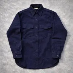 50s 60s エルエルビーン ウールワークシャツ 長袖 ダークネイビー 筆記体