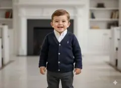 1/4以降発送/美品！Ralph Lauren ネイビー カーディガン 24M